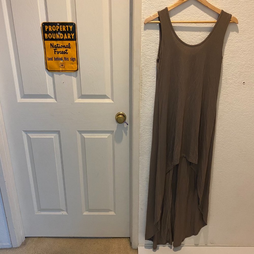 QED London | Mocha Brown Elegant Maxi Dress